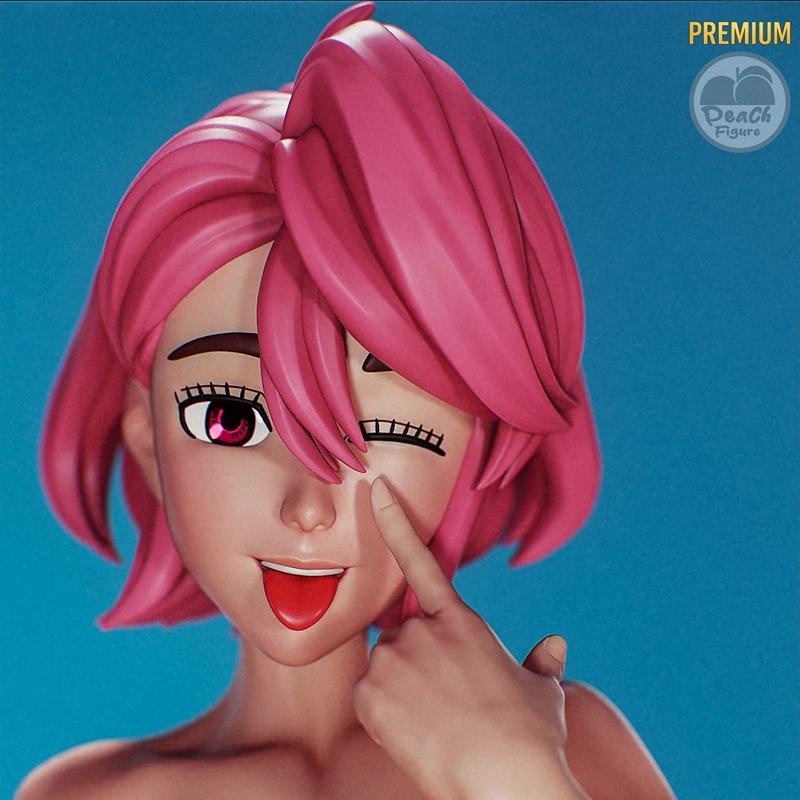 梦幻彼岸·空耳神社·空气千鹤 3D打印模型|Peach Figure – Dandadan – Aira Shiratori – 3D Print Model STL