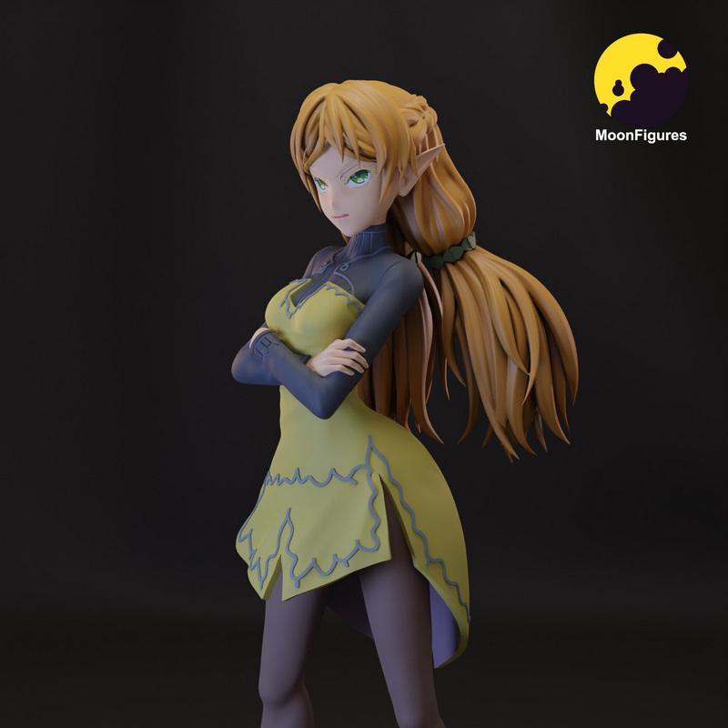月之身影——异界大叔——苏伊（ tsundere精灵）3D打印模型|Moon Figures – Uncle from Another World – Sui (Tsundere Elf) – 3D Print Model