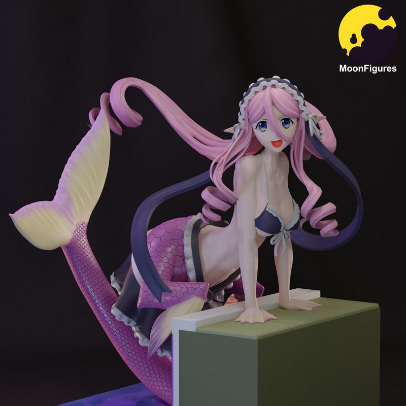 月之女神——怪物少女·梅露妮·洛雷莉 3D打印模型|Moon Figures – Monster Musume – Meroune Lorelei – 3D Print Model