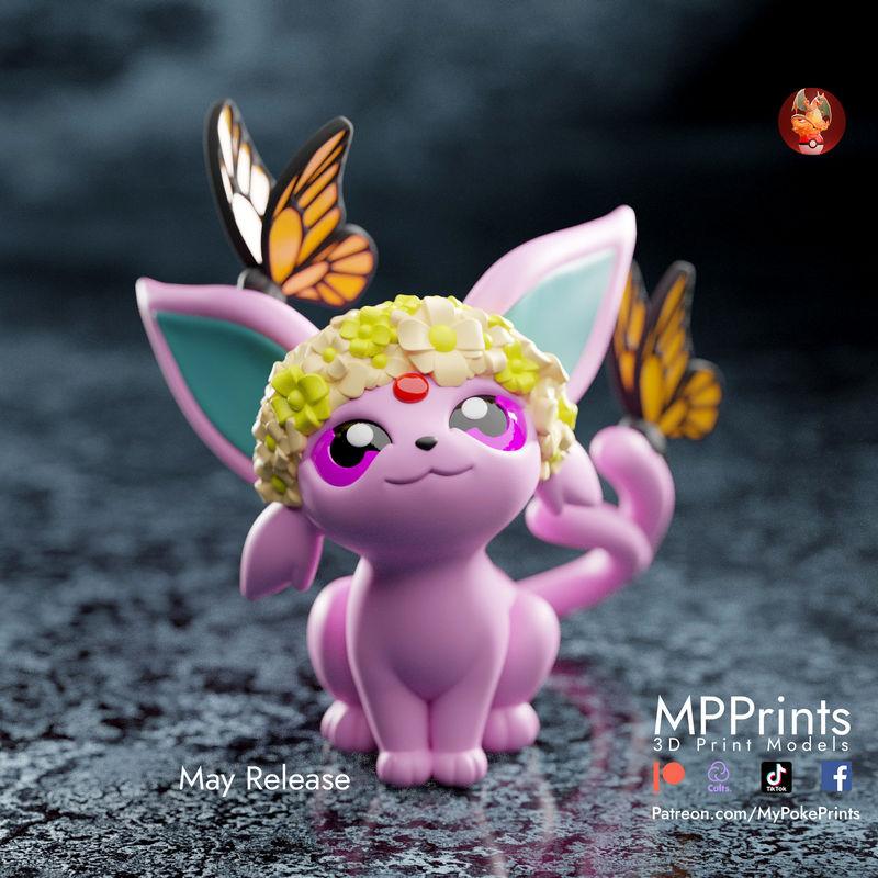 春日Espeon 3D打印模型|Spring Espeon – 3D Print Model