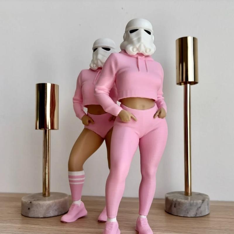 Lady Pink 短裙模型 3D打印文件|Lady Pink Wear Shorty – 3D Print Model STL