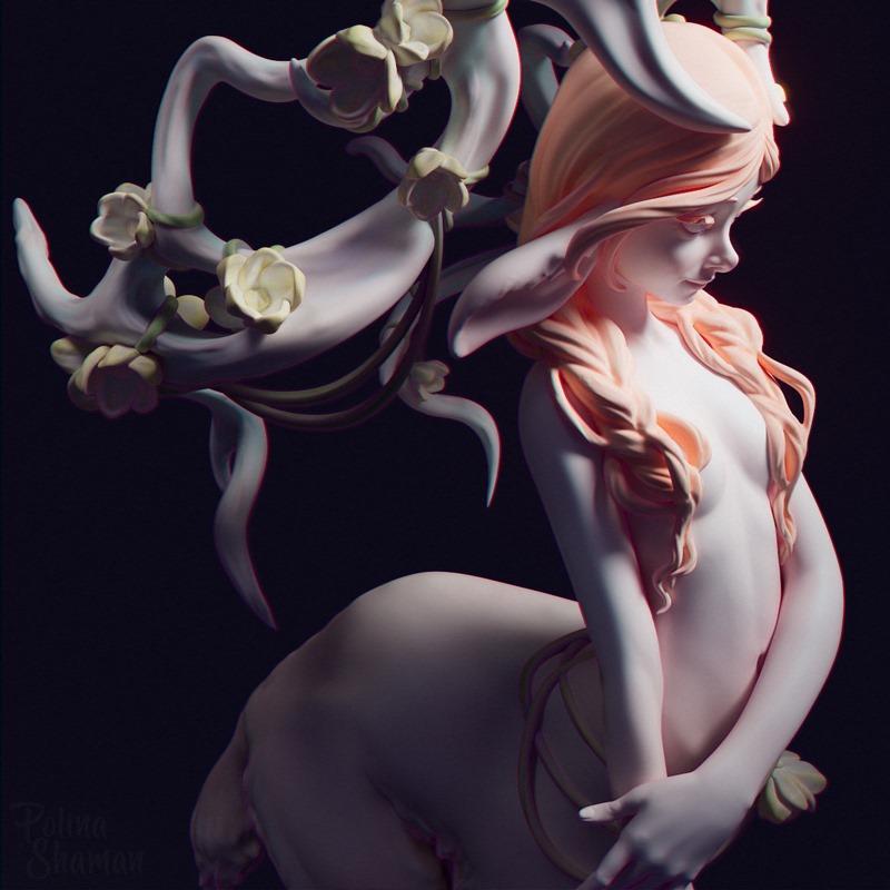 Polina Shaman 3D打印模型：Shy|Shy by Polina Shaman – 3D Print Model STL