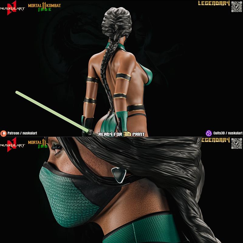 Nuskul艺术工作室 - 玉雕风格 -  Mortal Kombat角色3D打印模型|Nuskul Art – Jade – Mortal Kombat – 3D Print Model STL