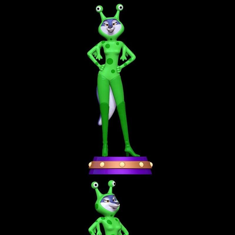 SillyToys – 通天塔外星人唱跳3D打印模型|SillyToys – Porsha Crystal Alien Suit Sing 2 – 3D Print Model