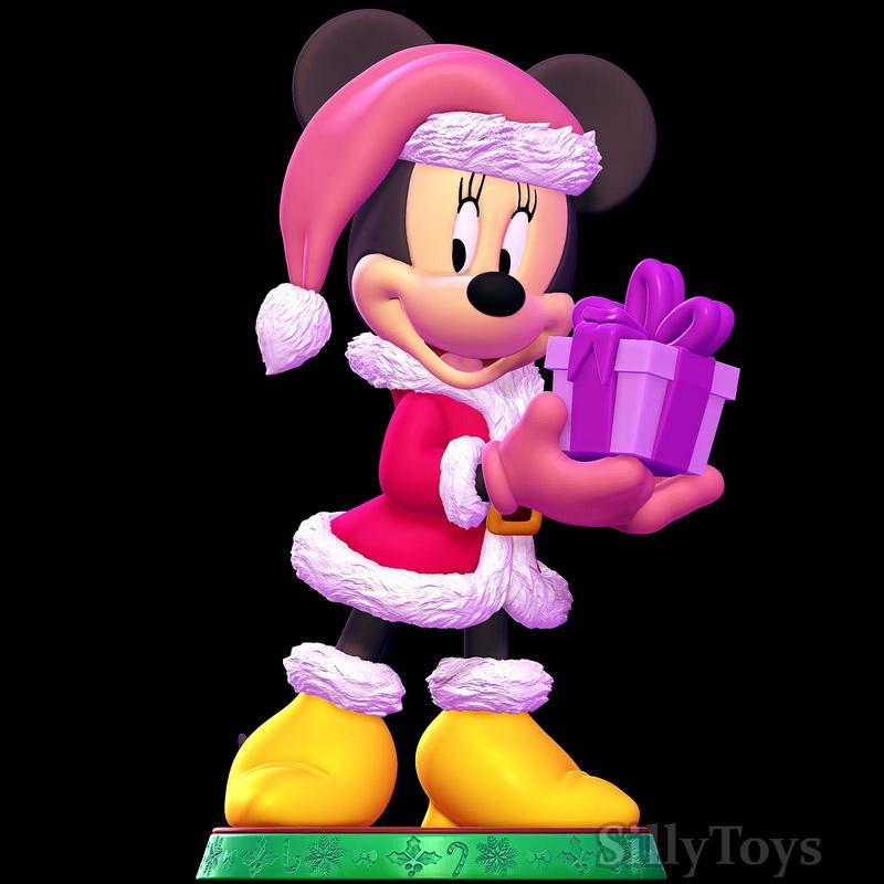 Minnie Mouse圣诞3D打印模型|SillyToys – Minnie Mouse Christmas – 3D Print Model