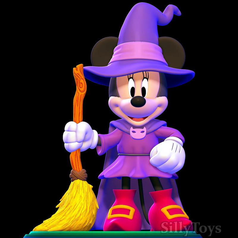 Minnie Mouse万圣节3D打印模型|SillyToys – Minnie Mouse Halloween – 3D Print Model