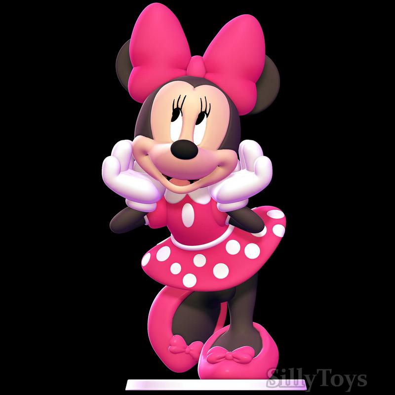 Minnie Mouse 3D打印模型|SillyToys – Minnie Mouse 2 – 3D Print Model