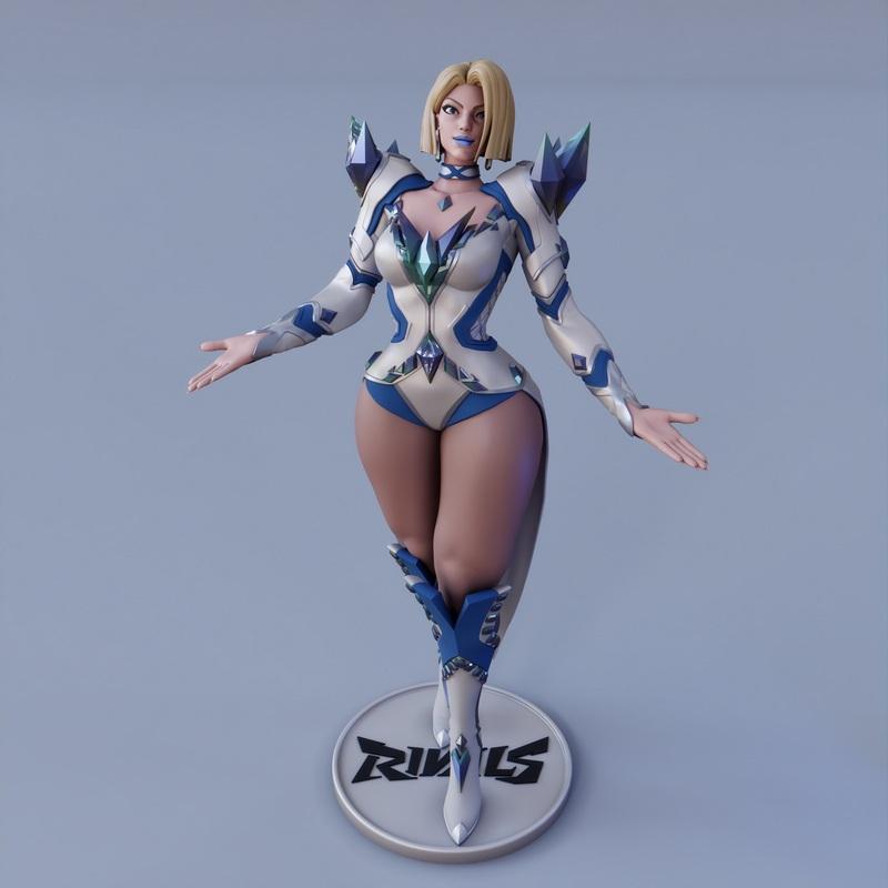 漫威对决-艾玛·弗罗斯特-3D打印模型|Funservice – Emma Frost from Marvel Rivals – 3D Print Model