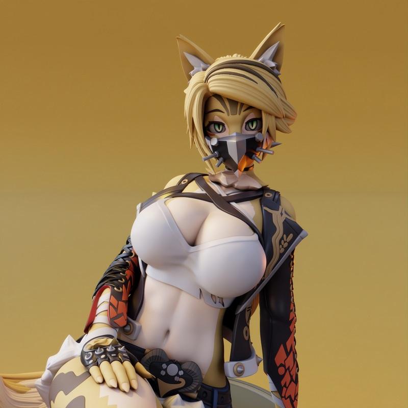 Zenless Zone Zero 3D打印模型：Pulchra|Funservice – Pulchra from Zenless Zone Zero – 3D Print Model