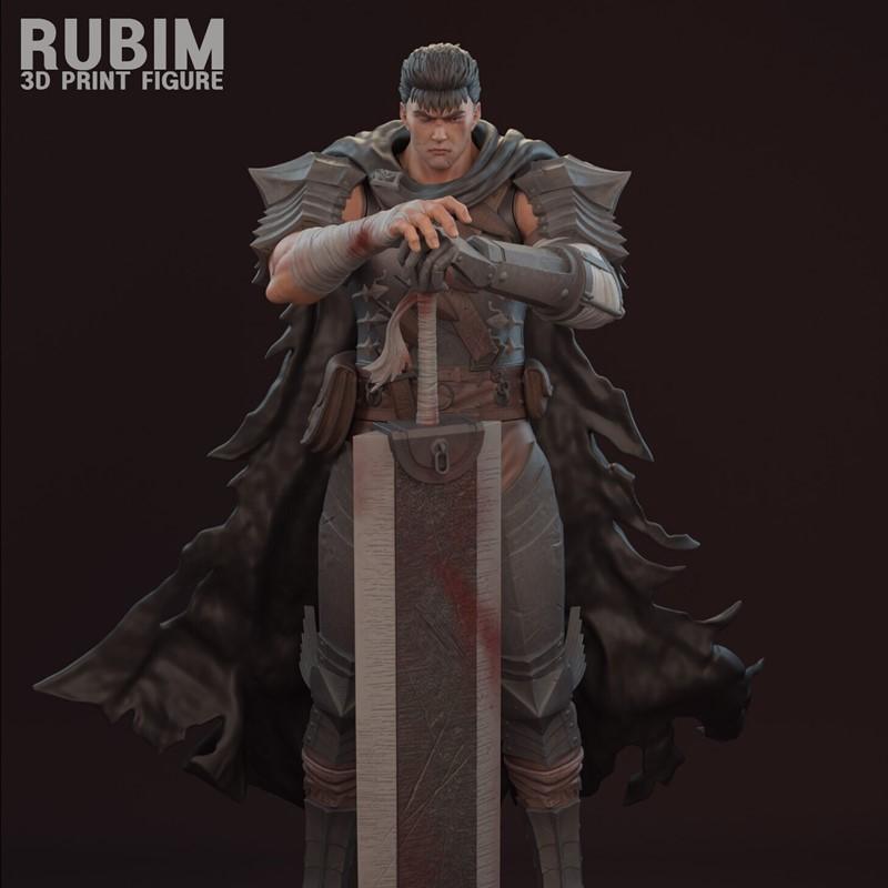 Rubim Figure - 剑与魔法 - 《进击的巨人》吉克 3D打印模型|Rubim Figure – Berserk – Guts – 3D Print Model STL