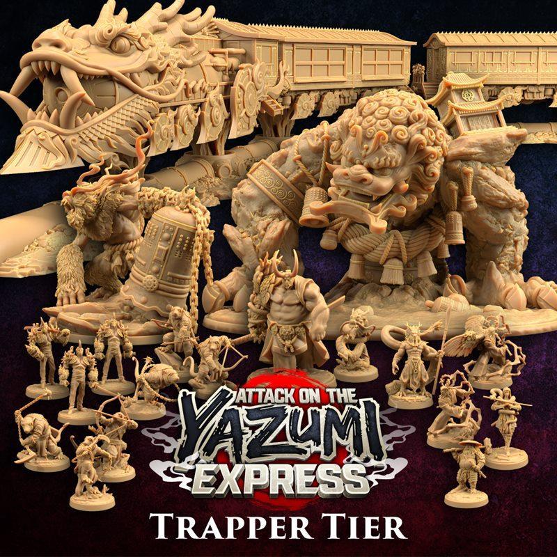龙捕者营地——袭击 Yazumi 快车——捕手等级——3D打印模型|The Dragon Trappers Lodge – Attack on The Yazumi Express – Trapper Tier – 3D Print Model STL