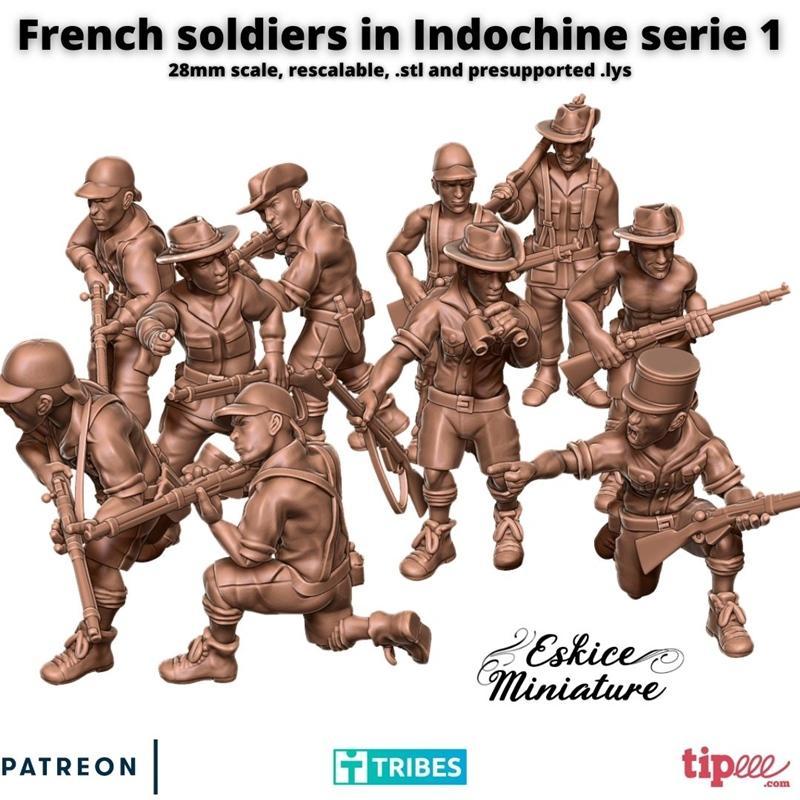法军在印度支那系列 3D打印模型|French soldiers in Indochine serie 1 – 3D Print Model STL