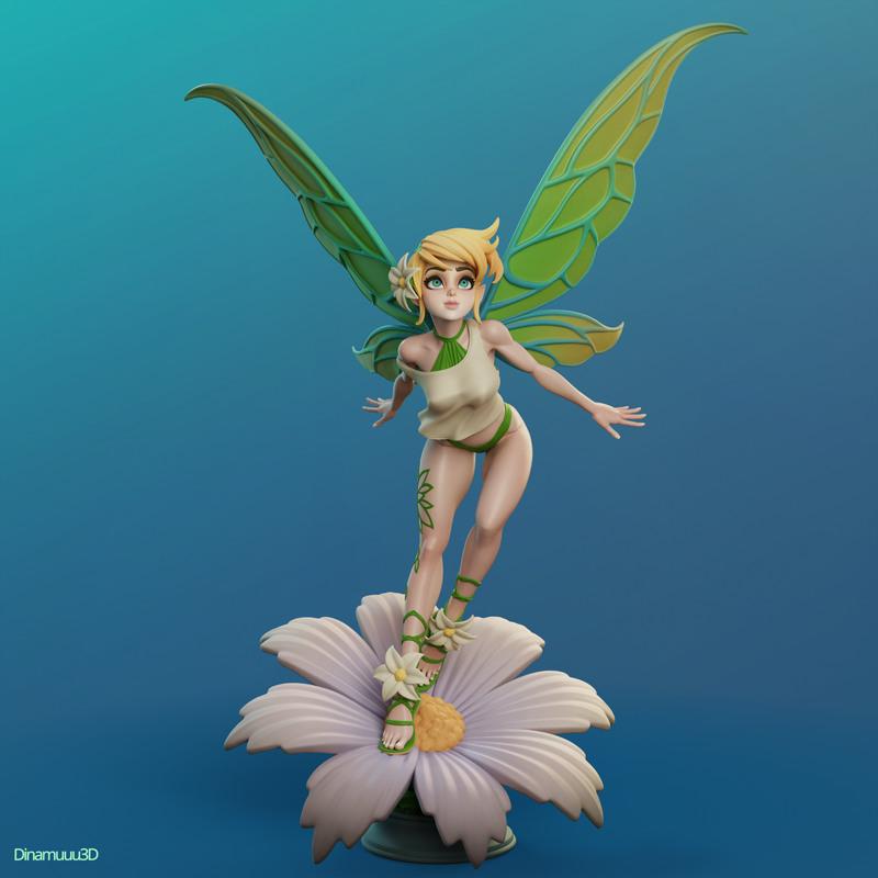 Dinamuuu3D出品：小美人鱼3D打印模型|Dinamuuu3D – Tinkerbell – 3D Print Model