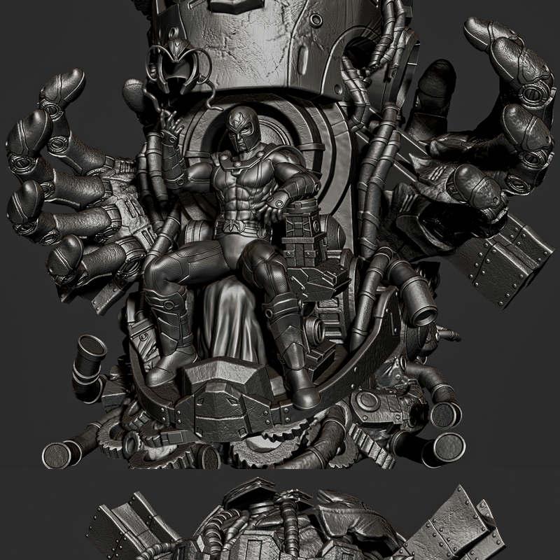 磁力王座——3D打印模型|Magneto on Throne – 3D Print Model