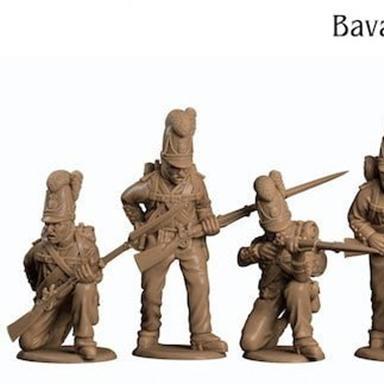 巴伐利亚线轻步兵 skirmishing 3D打印模型|Bavarian Line Light Grenadiers Skirmishing – 3D Print Model STL