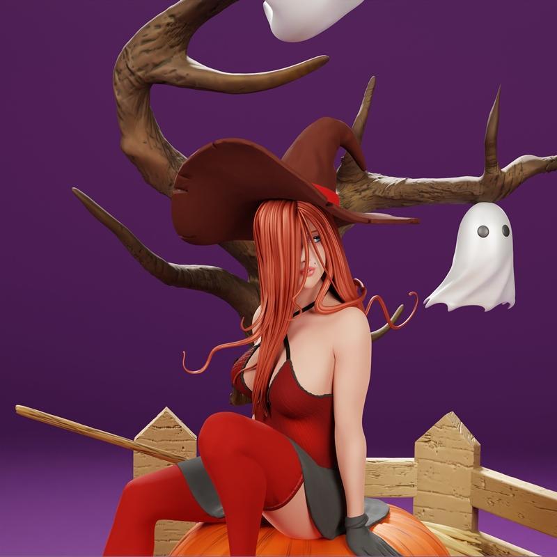 万圣节女巫 3D打印模型|Halloween witch – 3D Print Model STL