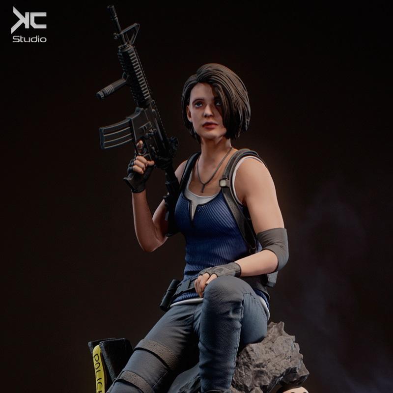 KcStudio - 生存恐惧系列 - 詹妮弗·瓦伦蒂恩 3D打印模型|KcStudio – Jill Valentine – Resident Evil – 3D Print Model STL