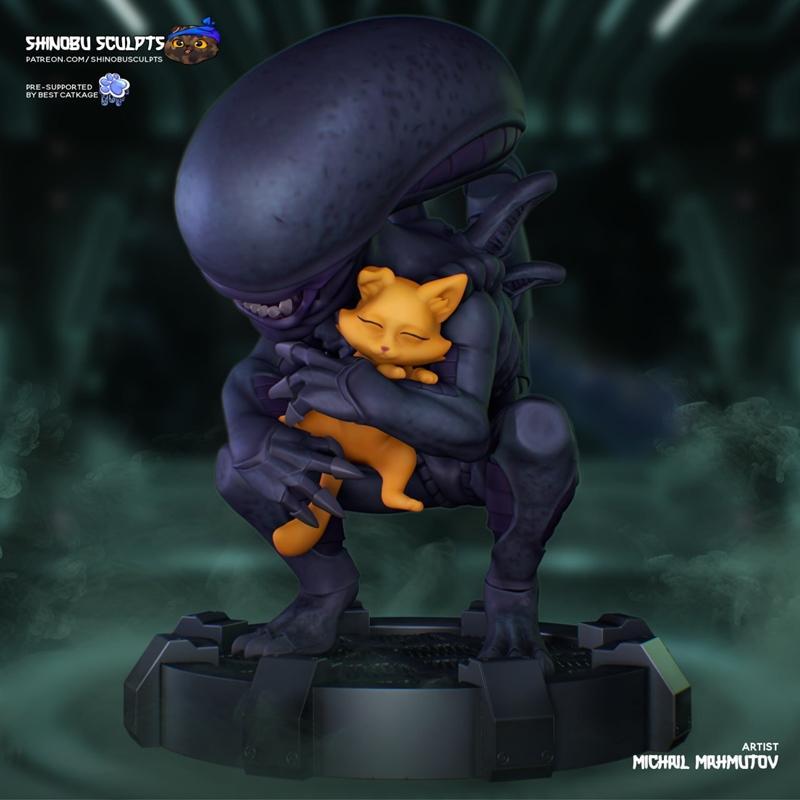 小恶魔外星人——3D打印模型|Chibi Xenomorph – Alien – 3D Print Model STL