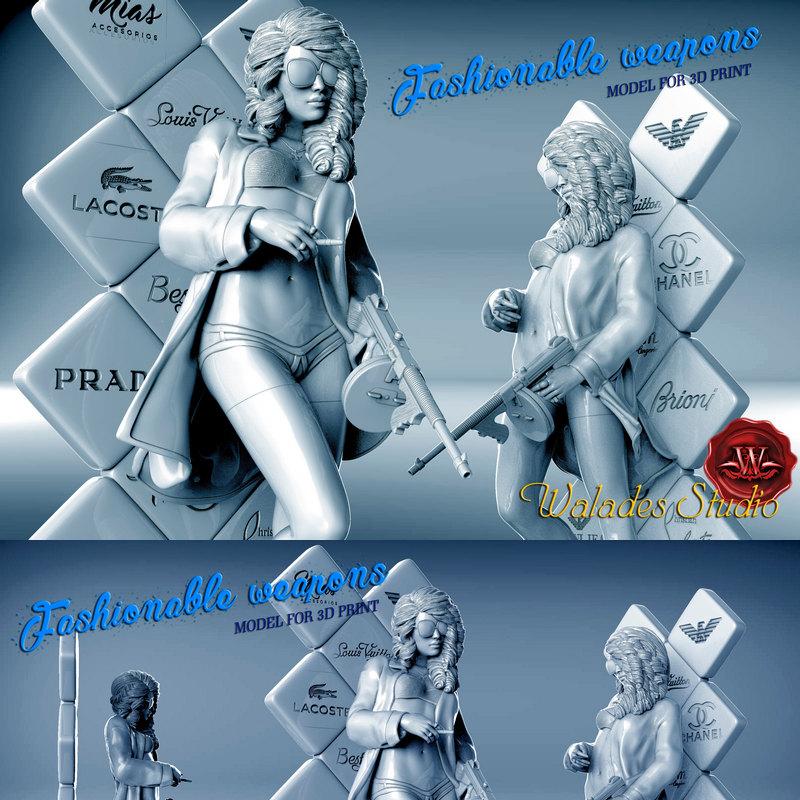 Walades Studio - 时尚武器 - 3D打印模型|Walades Studio – Fashionable Weapons – 3D Print Model