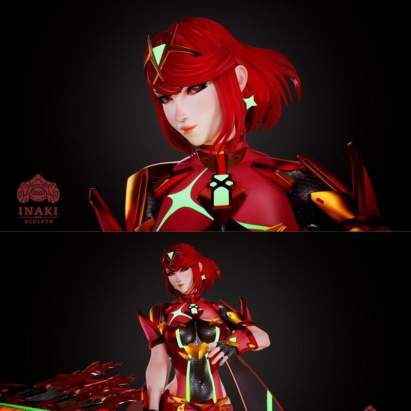 Inaki 手工雕刻 - 影之诗·普拉 - 萌系机械师 3D打印模型|Inaki Sculpts – Pyra – Xenoblade – 3D Print Model STL