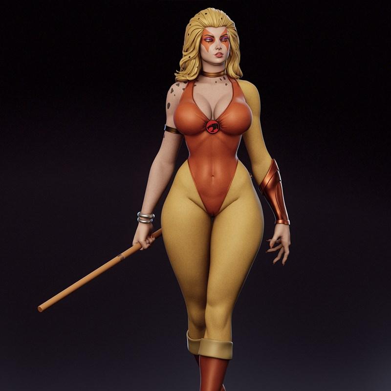 雷霆特工队-杰特拉-3D打印模型|Shadaloo Studios – ThunderCats – Cheetara – 3D Print Model STL