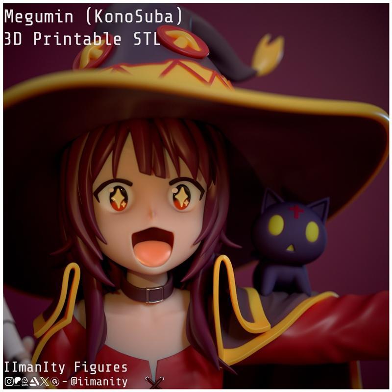 3D打印模型：Megumin角色玩偶立体模型|IImanIty Figures – Megumin – 3D Print Model STL