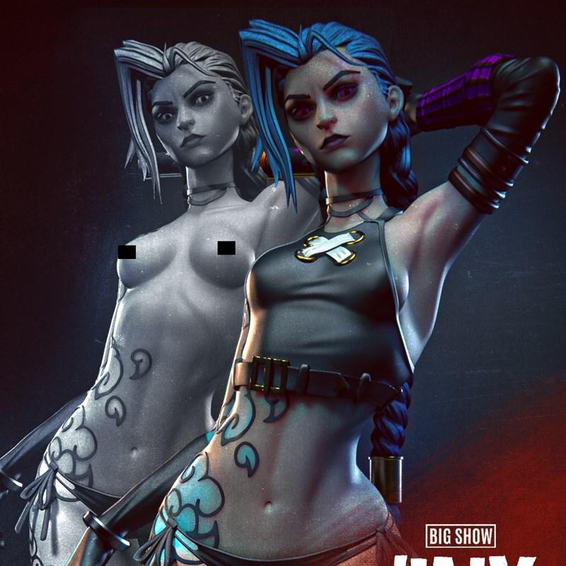Big Show 3D打印模型（Jinx无码版）|Big Show – Jinx SFW Version – 3D Print Model STL