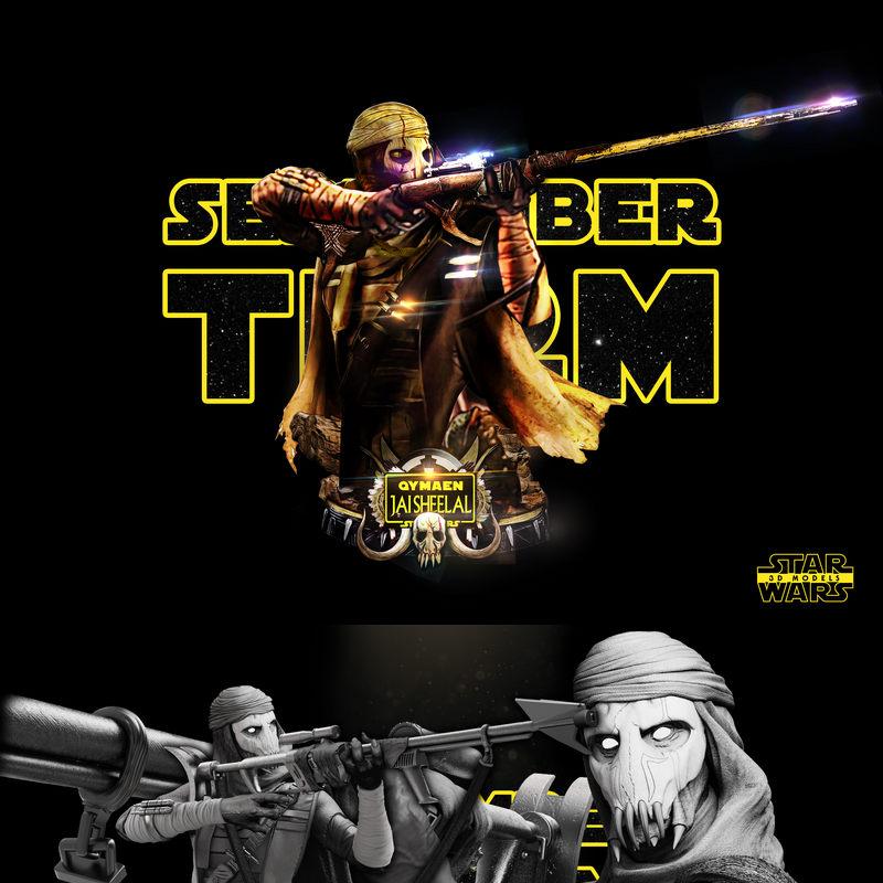 星球大战-格里夫斯-3D打印模型|Star Wars – General Grievous (Qymaen Jaisheelal) Bust – 3D Print Model