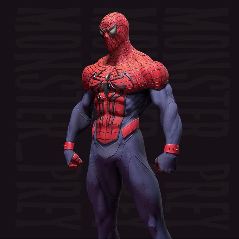 蜘蛛侠 - 外星猎手 - 3D打印模型|Spiderman – MonsterPrey – 3D Print Model STL