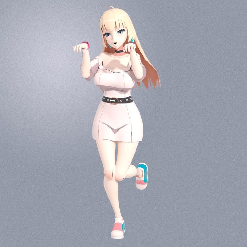 动漫角色3D打印模型|Anime girl – base – 3D Print Model STL
