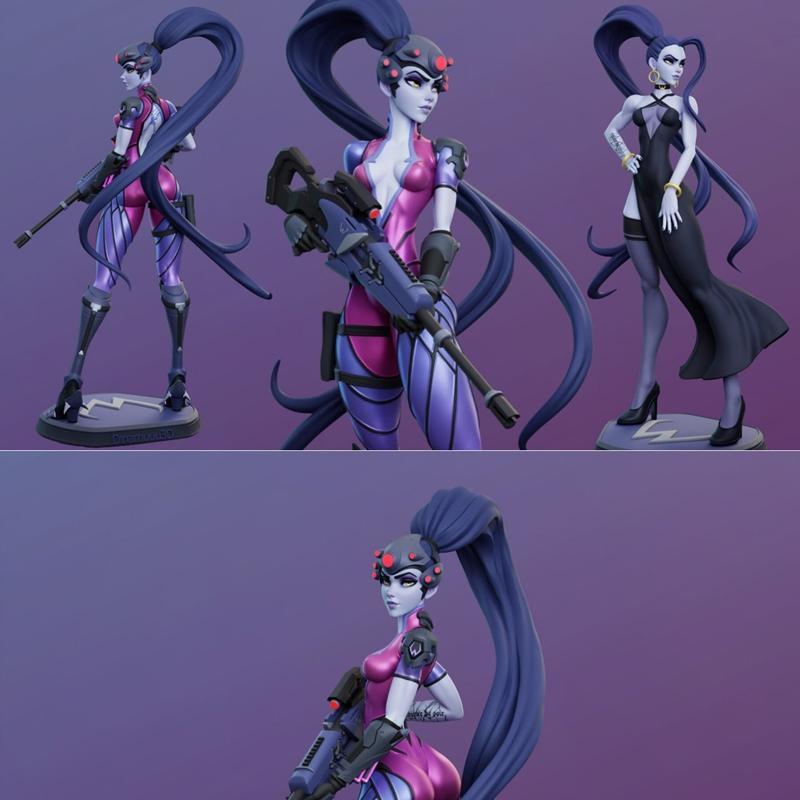 Dinamuuu3D 3D打印模型：Widowmaker角色模型|Dinamuuu3D – Widowmaker – 3D Print Model STL