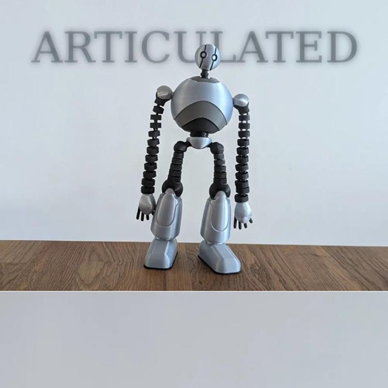 《疯狂动物城》可打印3D模型：罗兹机器人角色雕塑|Articulated Roz by The Wild Robot movie – 3D Print Model STL