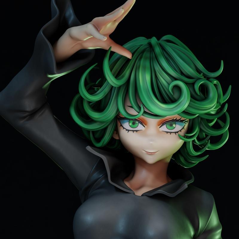 Gr8Tech - 一拳超人 - 立志千手 3D打印模型|Gr8Tech – One Punch Man – Tatsumaki – 3D Print Model STL