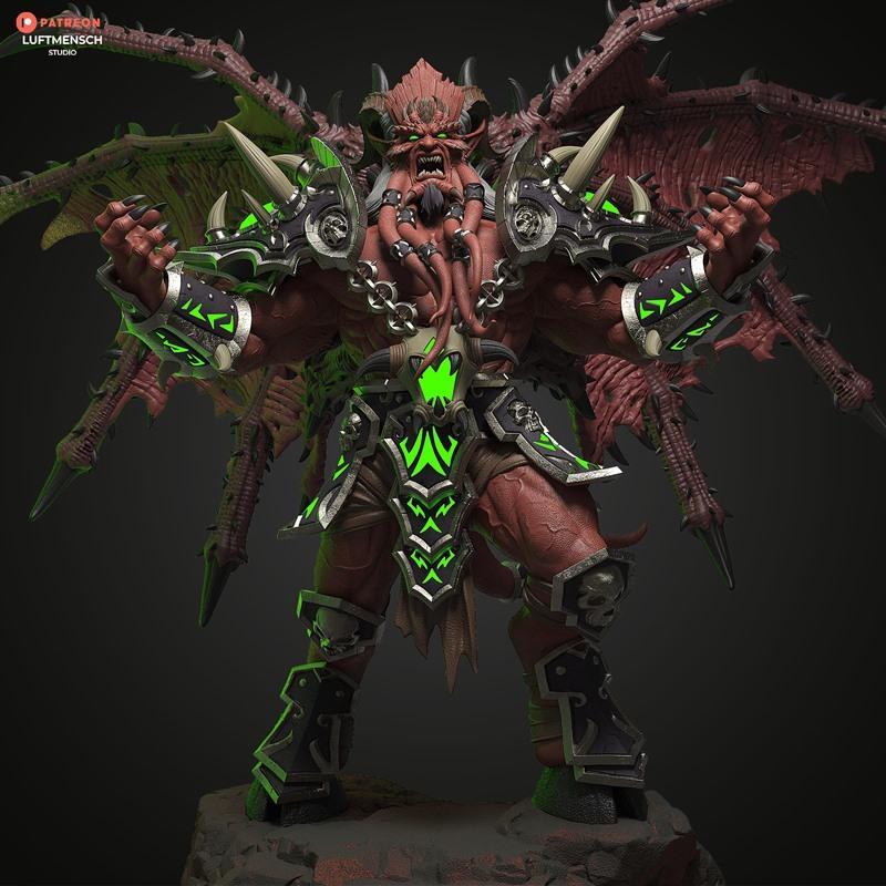 LuftMensch工作室 - 理克贾登 - 3D打印模型|LuftMensch Studio – Kil’jaeden – 3D Print Model STL