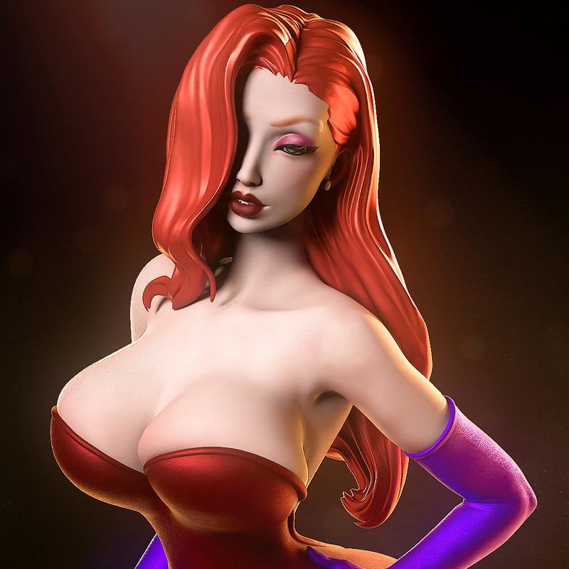 杰克逊·兔子 3D打印模型|Jessica Rabbit – 3D Print Model