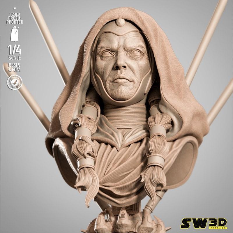 SW3D - 达斯·特瑞亚头像雕塑 - 3D打印模型|SW3D – Darth Traya Portrait Bust – 3D Print Model STL