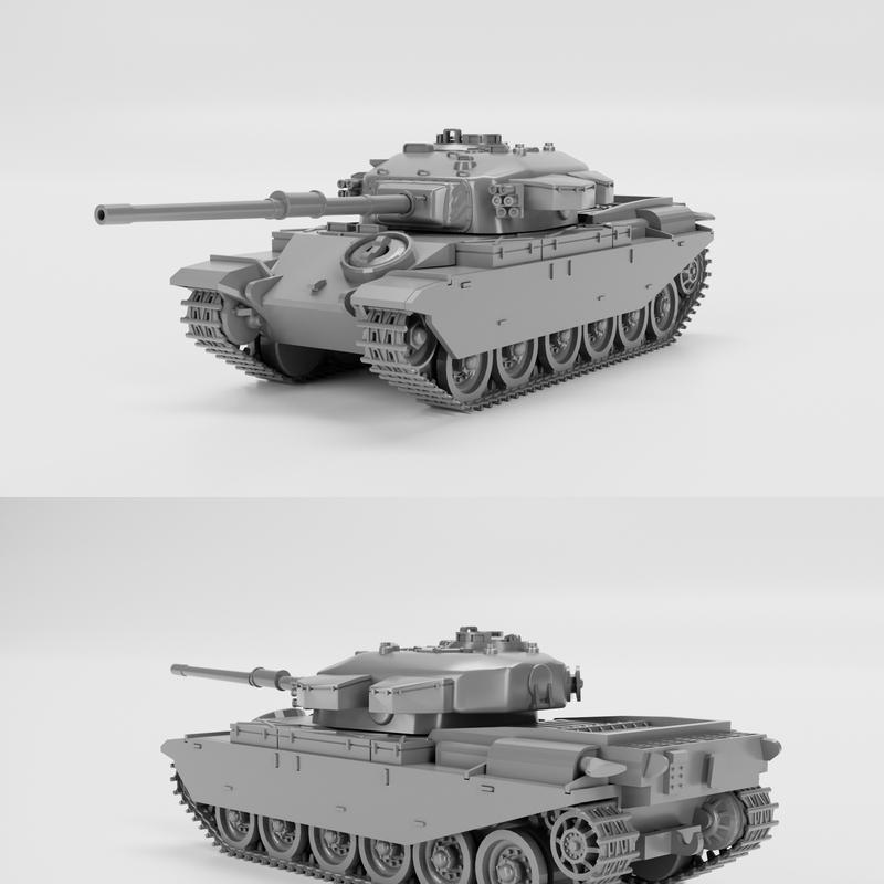 Centurion Mk.10坦克 3D打印模型|Medium Tank Centurion Mk.10 (UK, post-WW2) – 3D Print Model