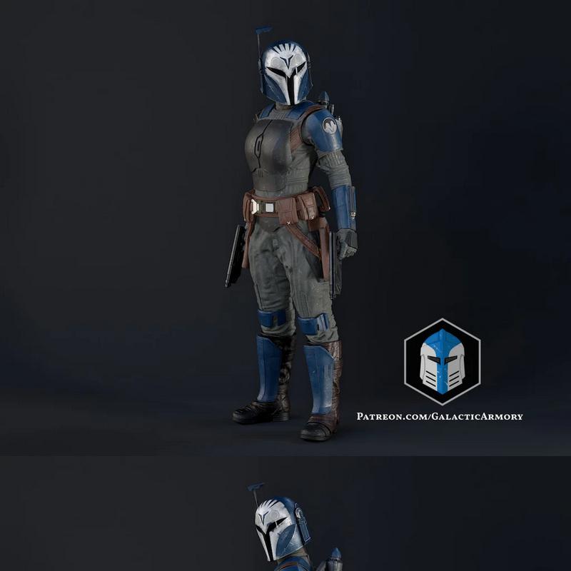 博·卡坦3D打印模型-姿态2|Bo Katan Figurine – Pose 2 – 3D Print Model