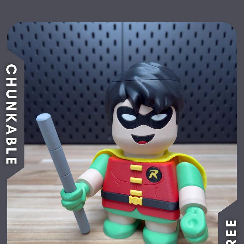 Chunkable – 机器人罗宾3D打印模型|Chunkable – Robin the Boy Chunk Kit – 3D Print Model