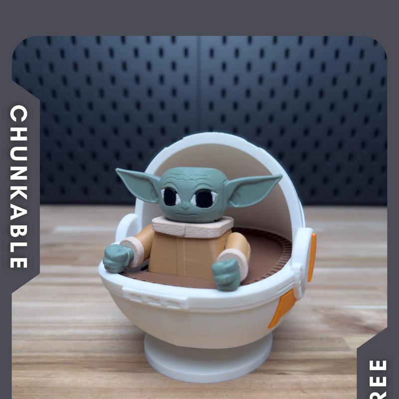 Chunkable - Grogu - 3D打印萌宠模型|Chunkable – Grogu – The Chunky Child Kit – 3D Print Model