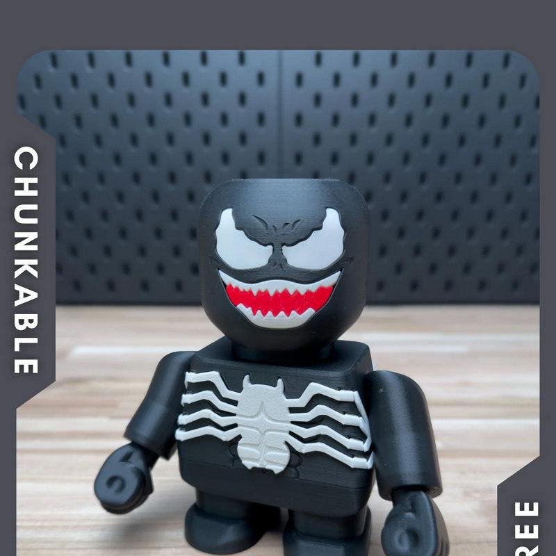 Chunkable 3D打印模型： Venom角色套件|Chunkable – Chunky Venom Kit – 3D Print Model