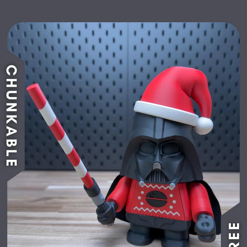 假日可拆卸维达套装 - 3D打印模型|Chunkable – Holiday Chunk Vader Kit – 3D Print Model
