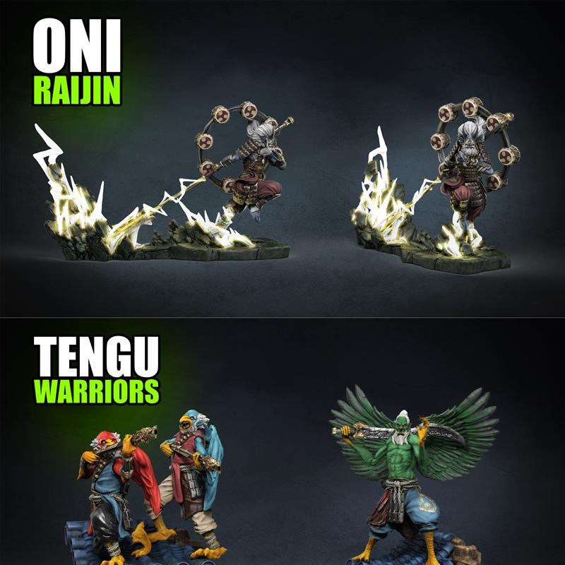 necropunks迷你模型 - Oni Dojo系列第08款 - 3D打印可玩角色模型|Necropunks Miniatures – Oni Dojo Bundle 08 – 3D Print Model STL