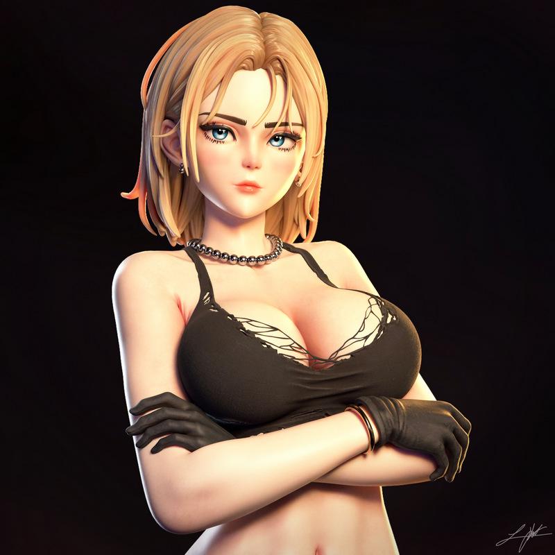 Android 18 3D打印模型|Android 18 – 3D Print Model