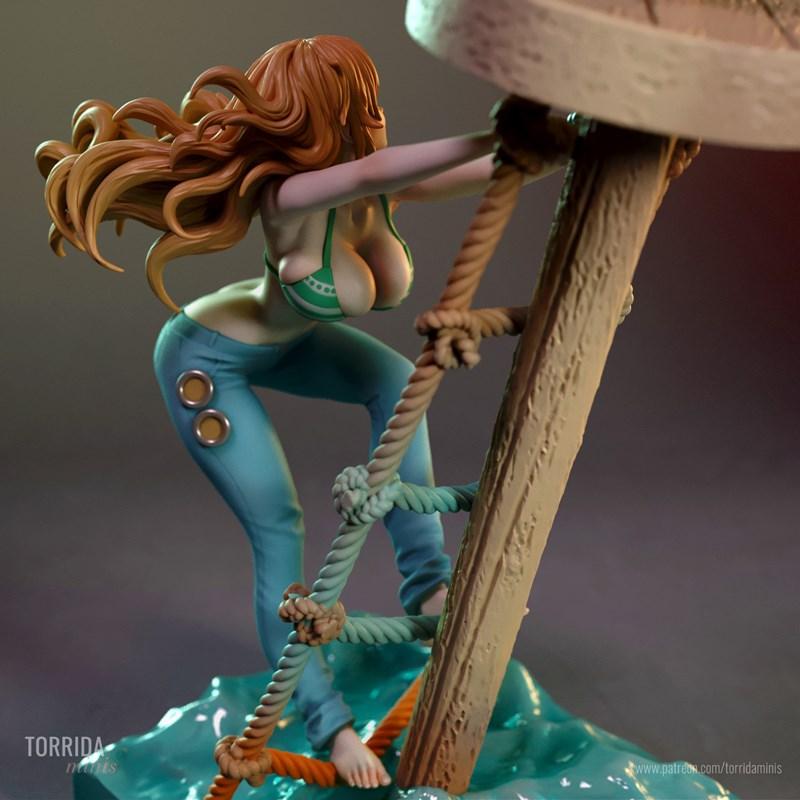 One Piece娜美3D打印模型|Torrida Minis – One Piece – Nami – 3D Print Model STL