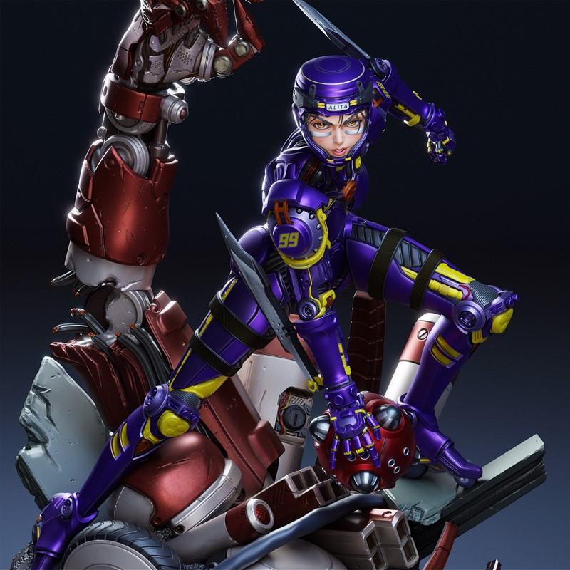 CA 3D Studios - 阿丽塔 - 3D打印模型|CA 3D Studios – Alita – 3D Print Model STL