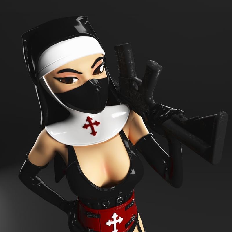 帝国人物——修女——3D打印模型|Empire Figures – Nun – 3D Print Model STL