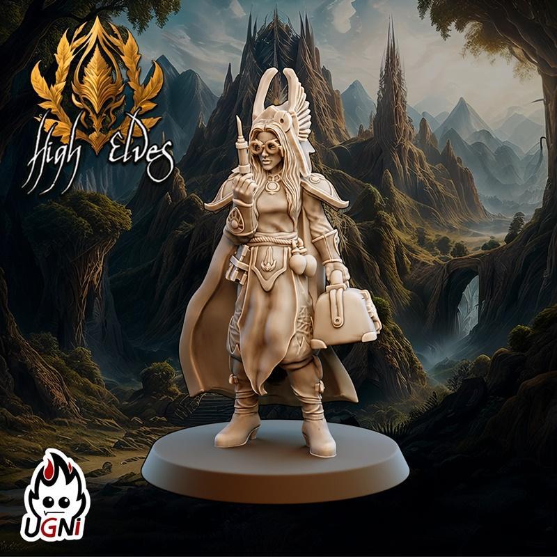 高精灵药剂师3D打印模型|Elf Apothecary – High Elves – Fantasy Football – 3D Print Model STL