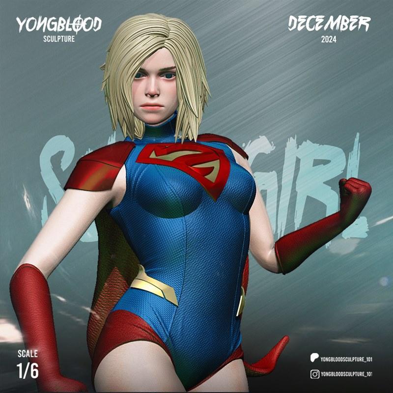 永血雕塑 - 超女 - 3D打印模型|Yongblood Sculpture – Supergirl – 3D Print Model STL