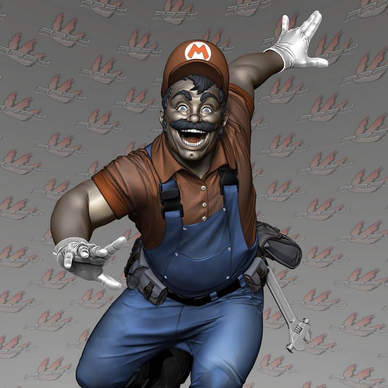 超级马里奥 3D打印模型|Super Mario – 3D Print Model